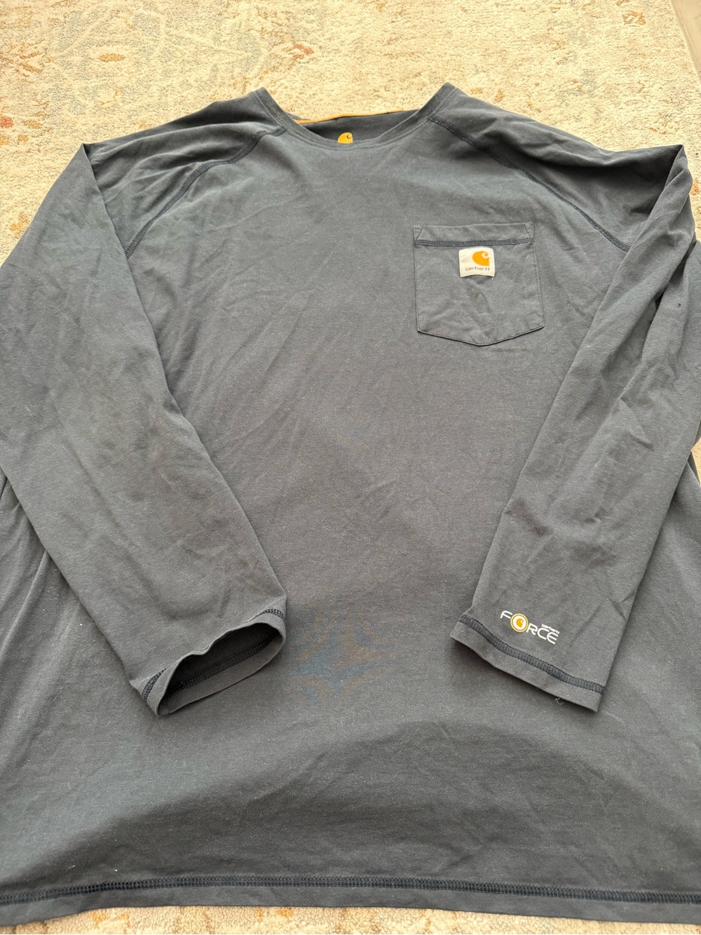 Carhartt Dark Gray Long-Sleeve Pocket Force Tee